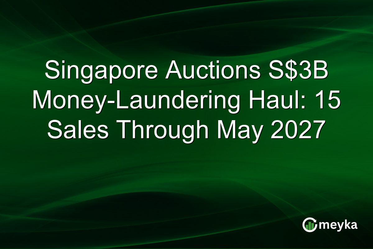 Singapore Auctions S$3B Money-Laundering Haul: 15 Sales Through May 2027