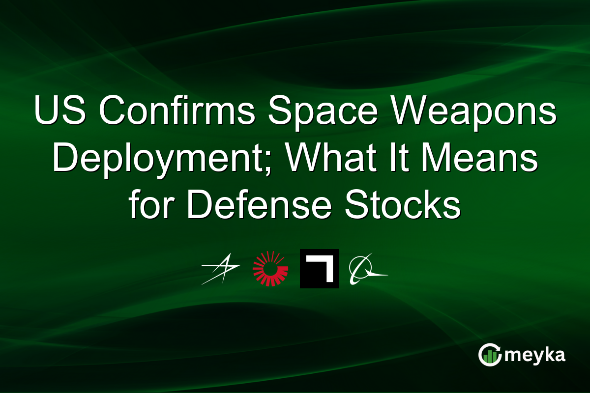 US Confirms Space Weapons Deployment; What It Means for Defense Stocks