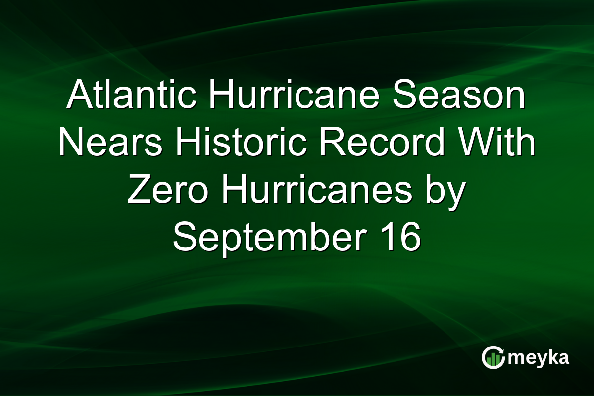 Atlantic Hurricane Season Nears Historic Record With Zero Hurricanes by September 16