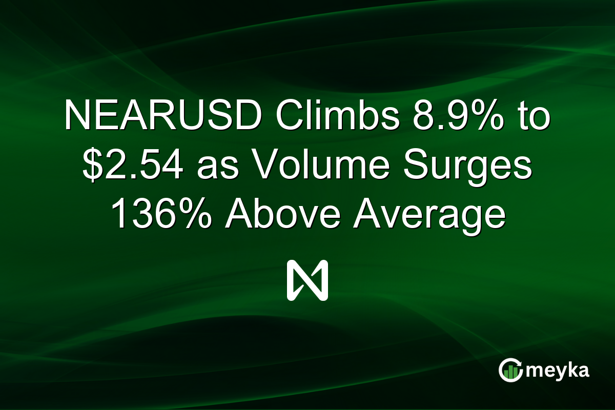 NEARUSD Climbs 8.9% to $2.54 as Volume Surges 136% Above Average