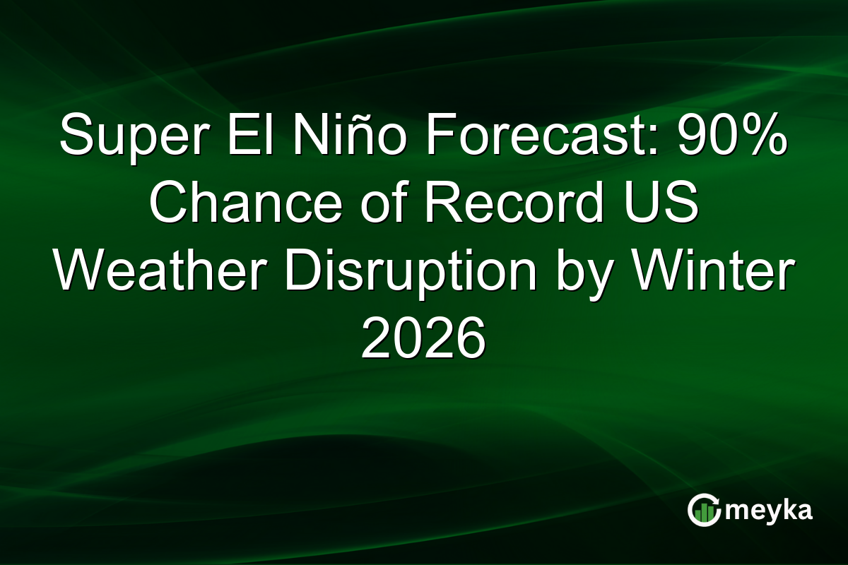 Super El Niño Forecast: 90% Chance of Record US Weather Disruption by Winter 2026