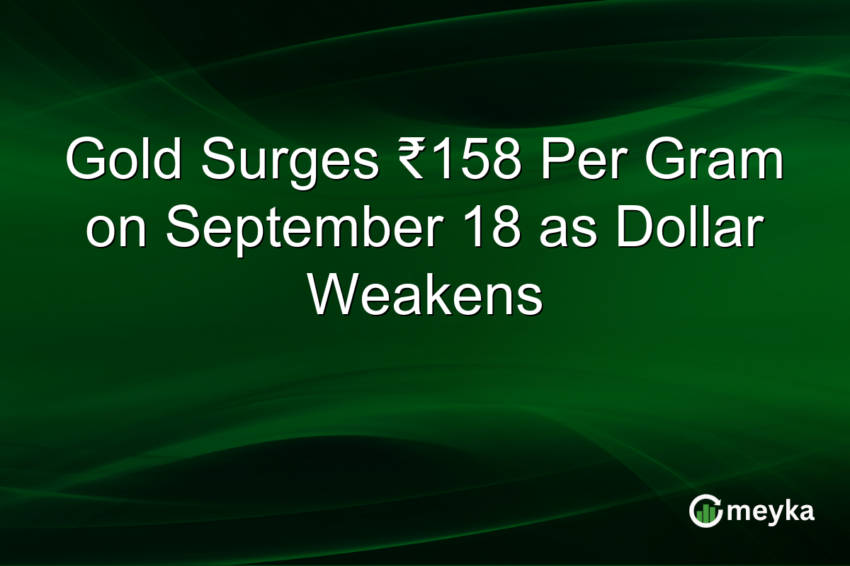 Gold Surges ₹158 Per Gram on September 18 as Dollar Weakens