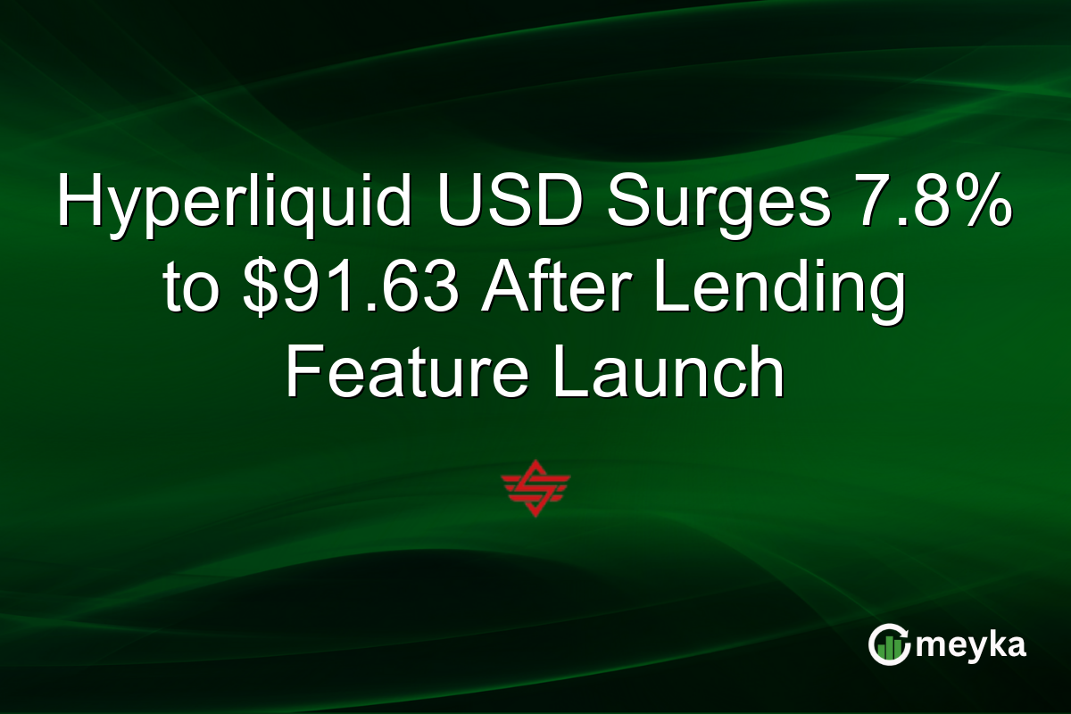 Hyperliquid USD Surges 7.8% to $91.63 After Lending Feature Launch