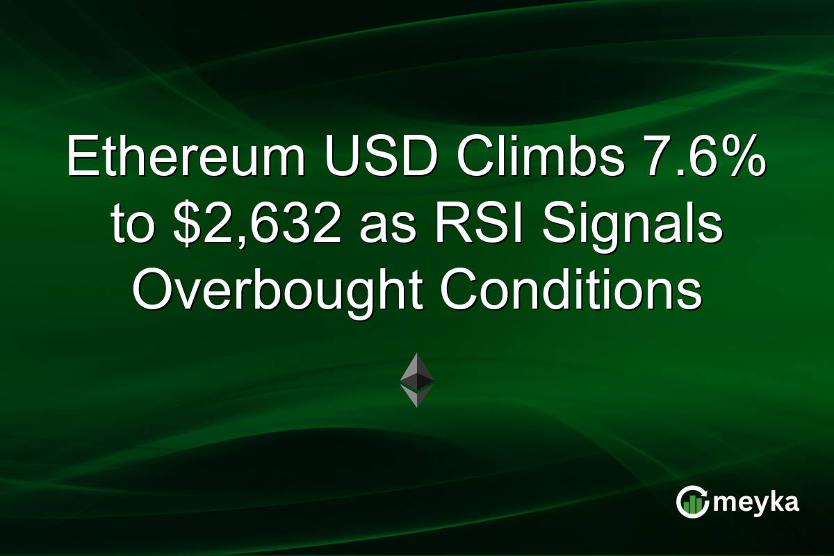 Ethereum USD Climbs 7.6% to $2,632 as RSI Signals Overbought Conditions