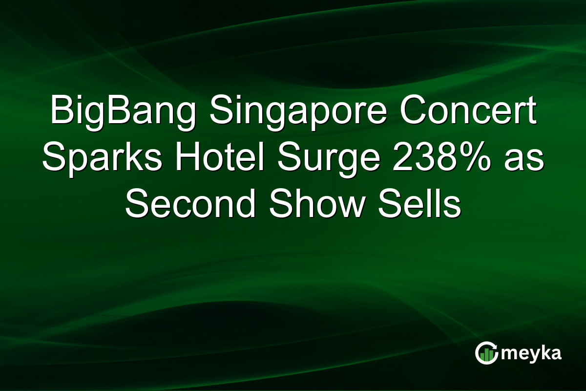 BigBang Singapore Concert Sparks Hotel Surge 238% as Second Show Sells