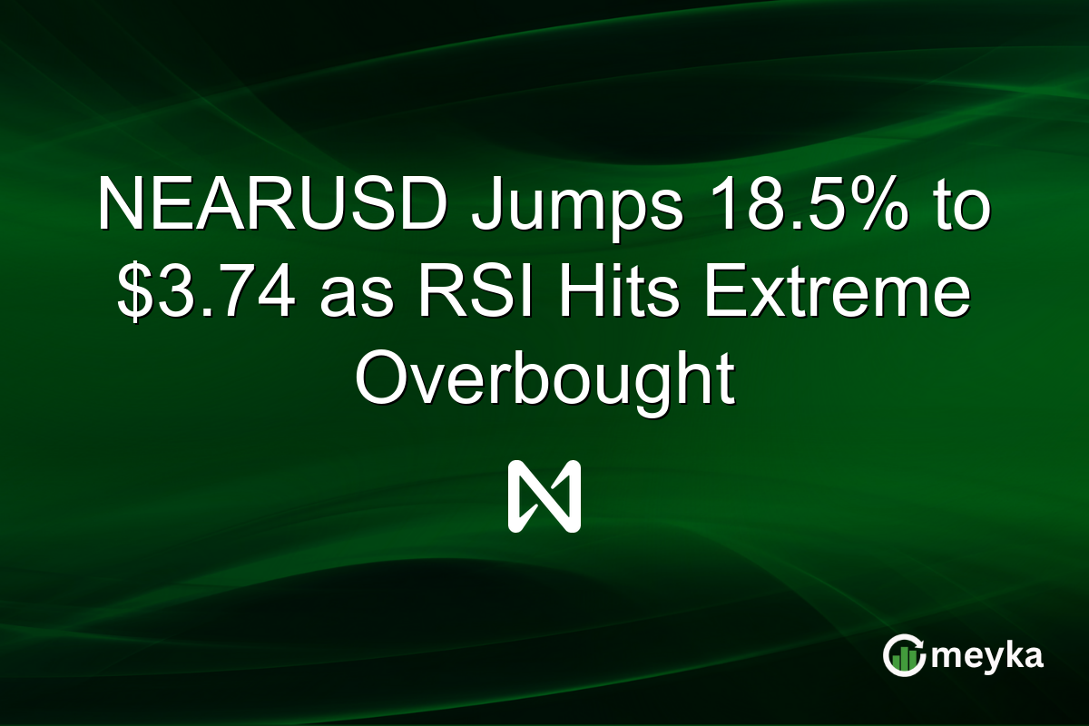 NEARUSD Jumps 18.5% to $3.74 as RSI Hits Extreme Overbought