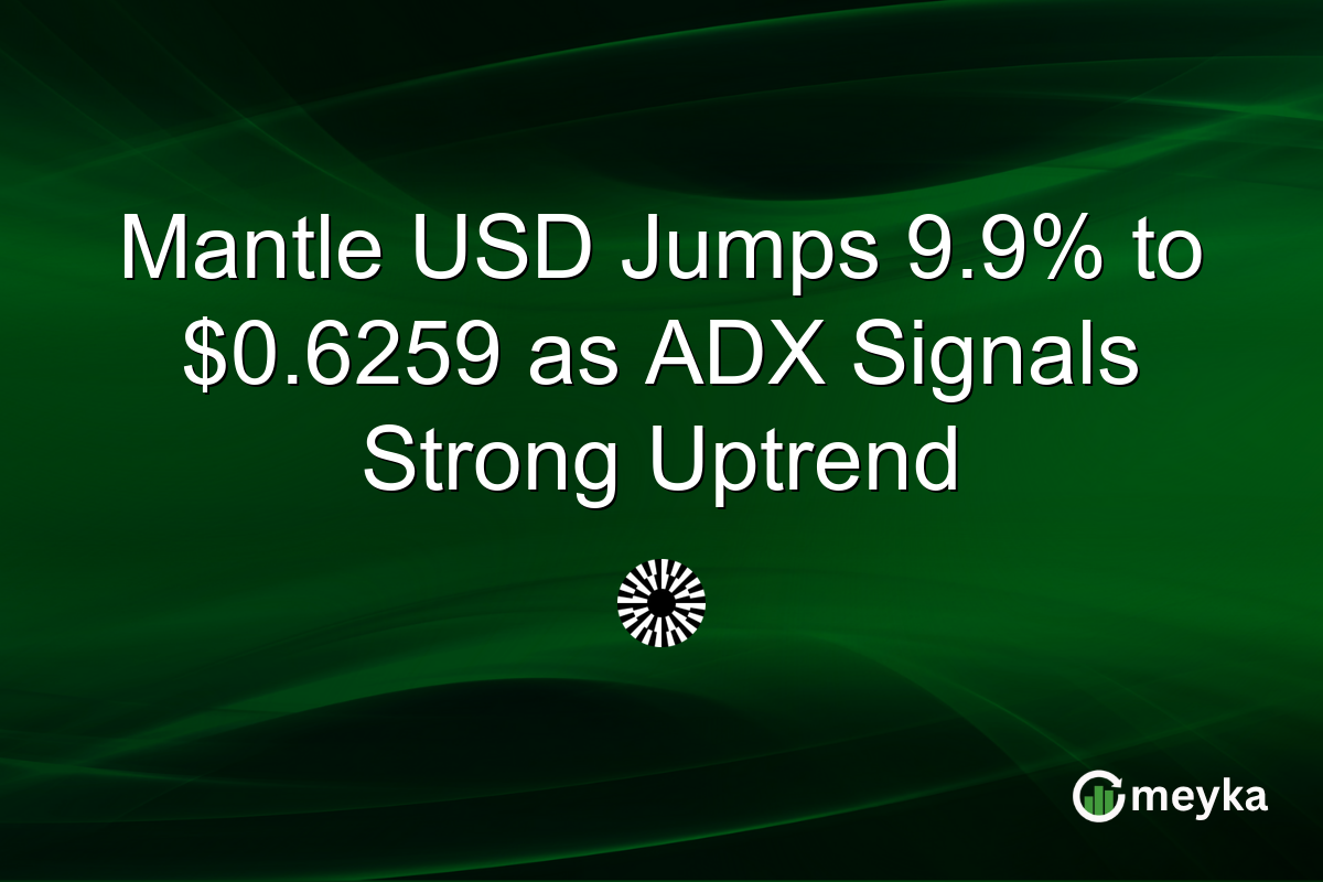 Mantle USD Jumps 9.9% to $0.6259 as ADX Signals Strong Uptrend