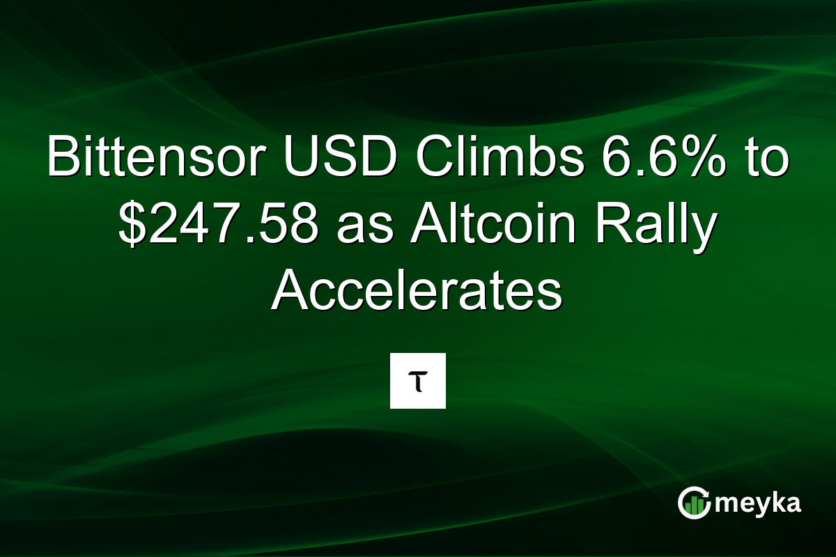 Bittensor USD Climbs 6.6% to $247.58 as Altcoin Rally Accelerates