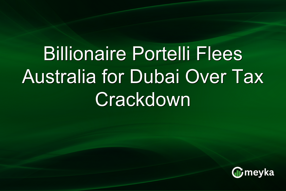 Billionaire Portelli Flees Australia for Dubai Over Tax Crackdown