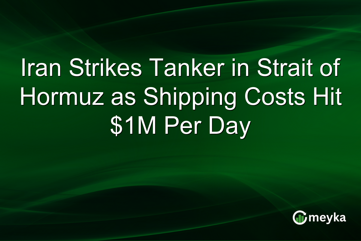 Iran Strikes Tanker in Strait of Hormuz as Shipping Costs Hit $1M Per Day
