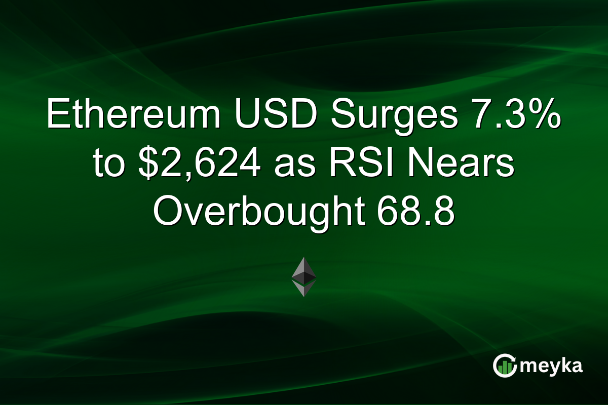 Ethereum USD Surges 7.3% to $2,624 as RSI Nears Overbought 68.8