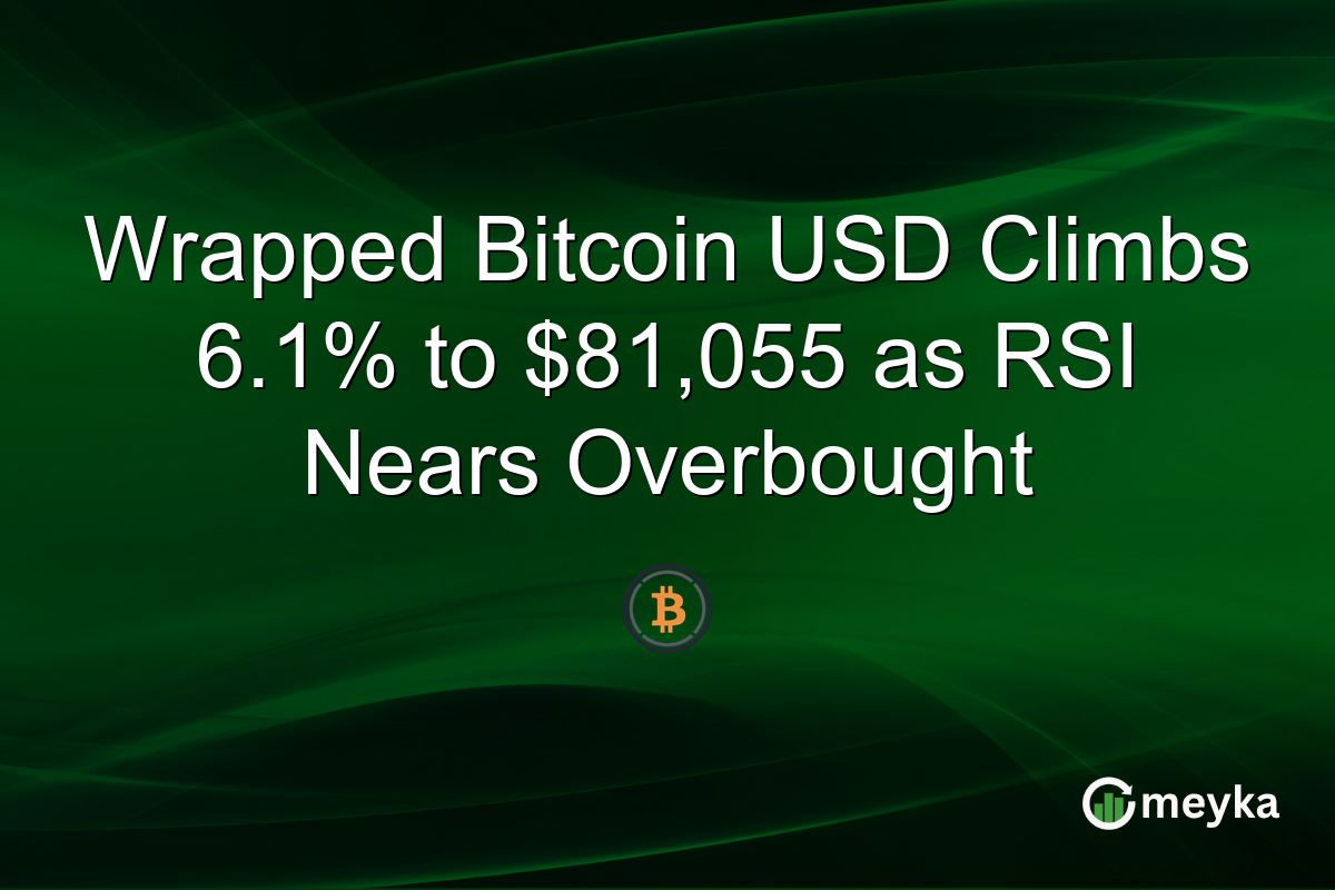 Wrapped Bitcoin USD Climbs 6.1% to $81,055 as RSI Nears Overbought