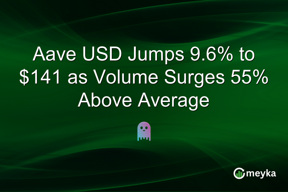 Aave USD Jumps 9.6% to $141 as Volume Surges 55% Above Average