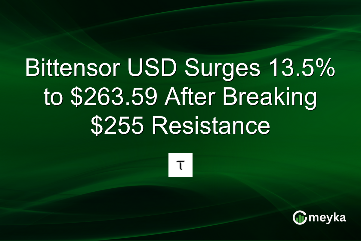 Bittensor USD Surges 13.5% to $263.59 After Breaking $255 Resistance
