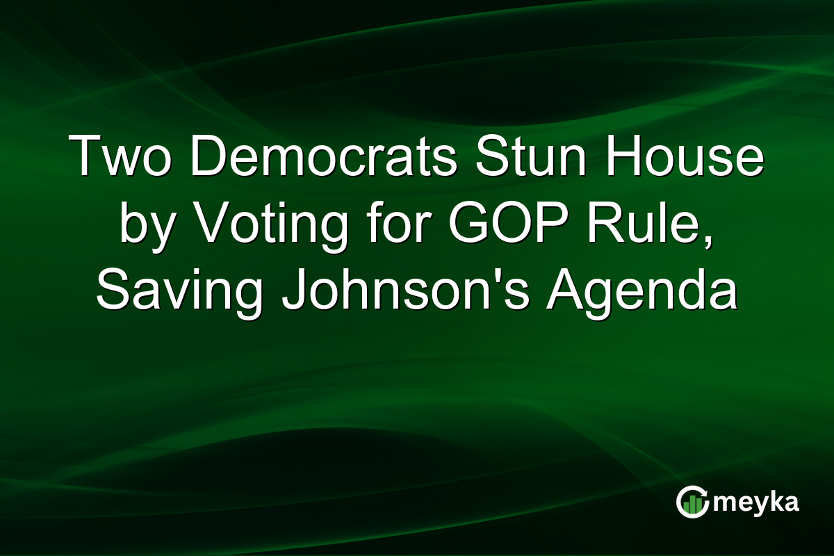 Two Democrats Stun House by Voting for GOP Rule, Saving Johnson’s Agenda