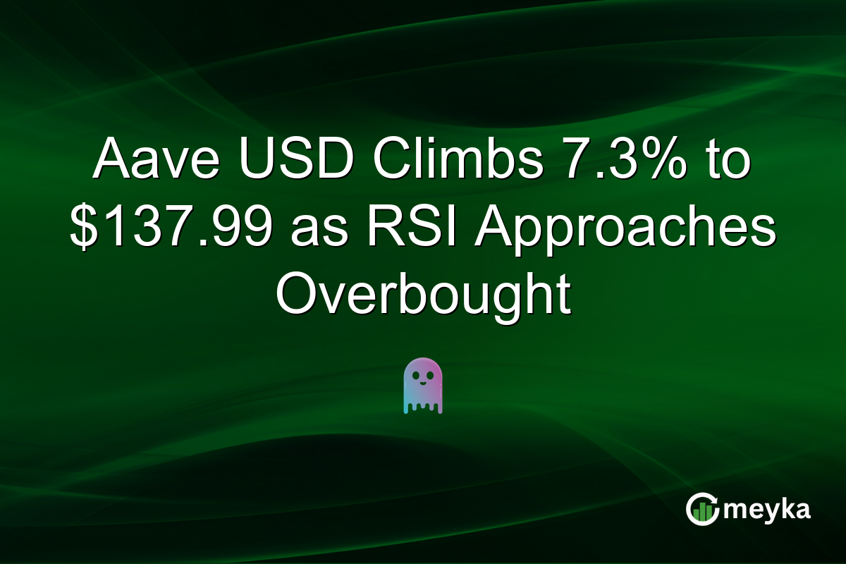 Aave USD Climbs 7.3% to $137.99 as RSI Approaches Overbought