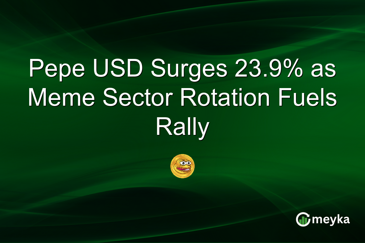 Pepe USD Surges 23.9% as Meme Sector Rotation Fuels Rally