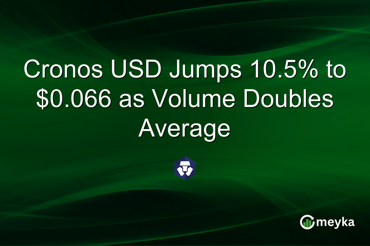 Cronos USD Jumps 10.5% to $0.066 as Volume Doubles Average