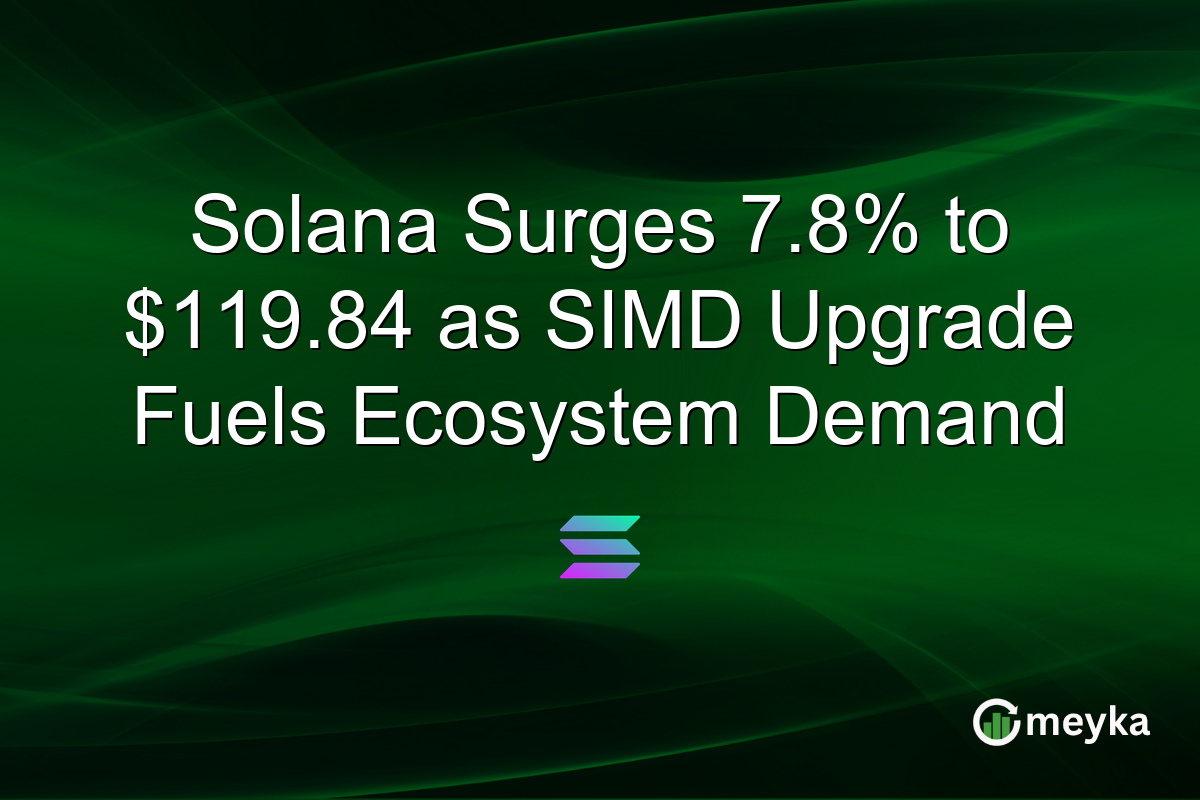 Solana Surges 7.8% to $119.84 as SIMD Upgrade Fuels Ecosystem Demand