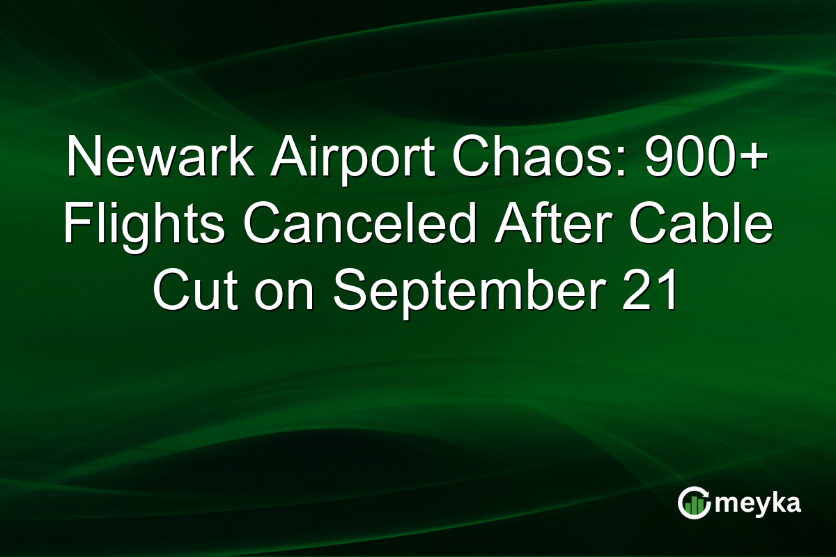 Newark Airport Chaos: 900+ Flights Canceled After Cable Cut on September 21