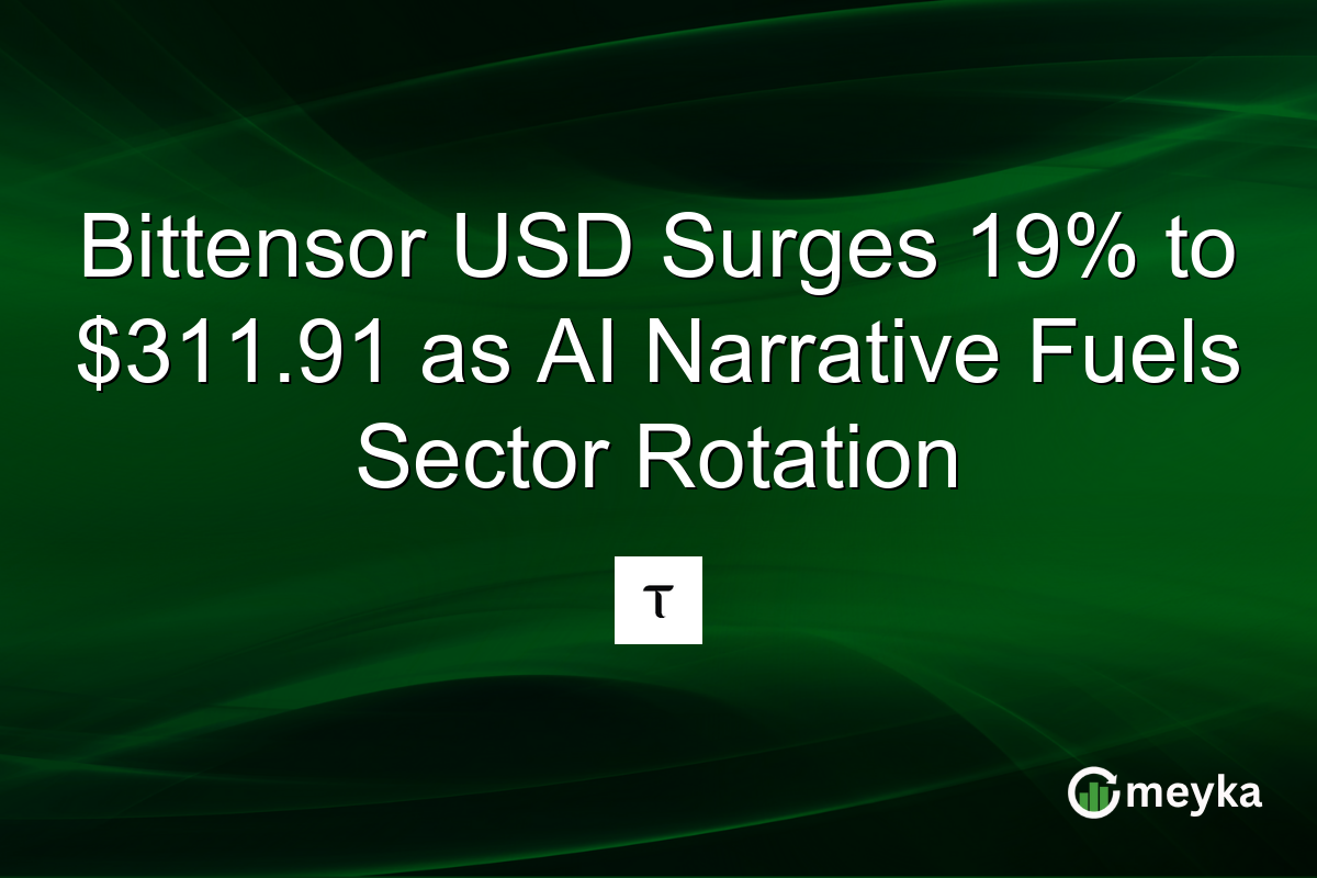 Bittensor USD Surges 19% to $311.91 as AI Narrative Fuels Sector Rotation