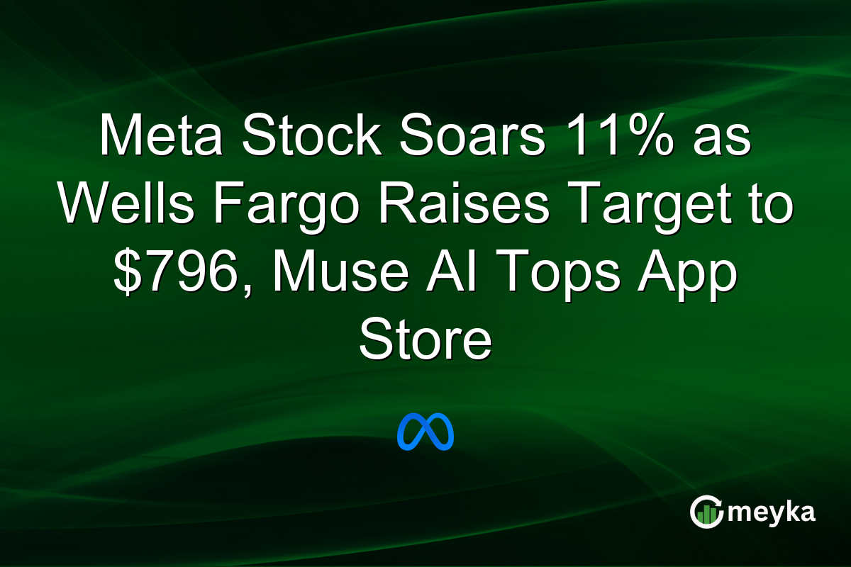 Meta Stock Soars 11% as Wells Fargo Raises Target to $796, Muse AI Tops App Store