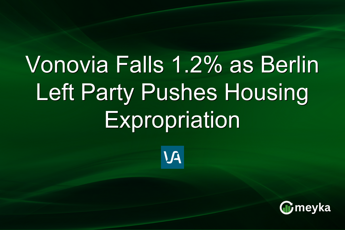 Vonovia Falls 1.2% as Berlin Left Party Pushes Housing Expropriation