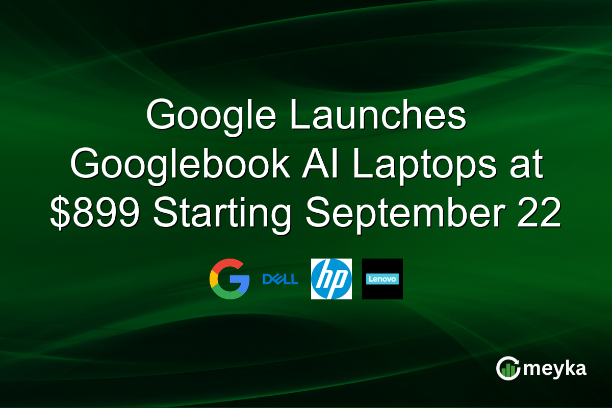 Google Launches Googlebook AI Laptops at $899 Starting September 22