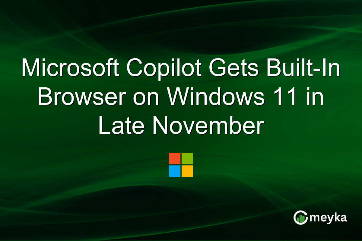 Microsoft Copilot Gets Built-In Browser on Windows 11 in Late November