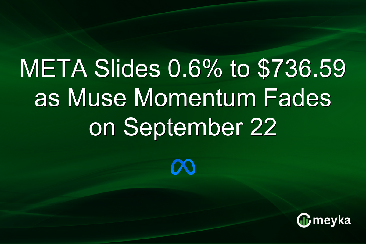 META Slides 0.6% to $736.59 as Muse Momentum Fades on September 22