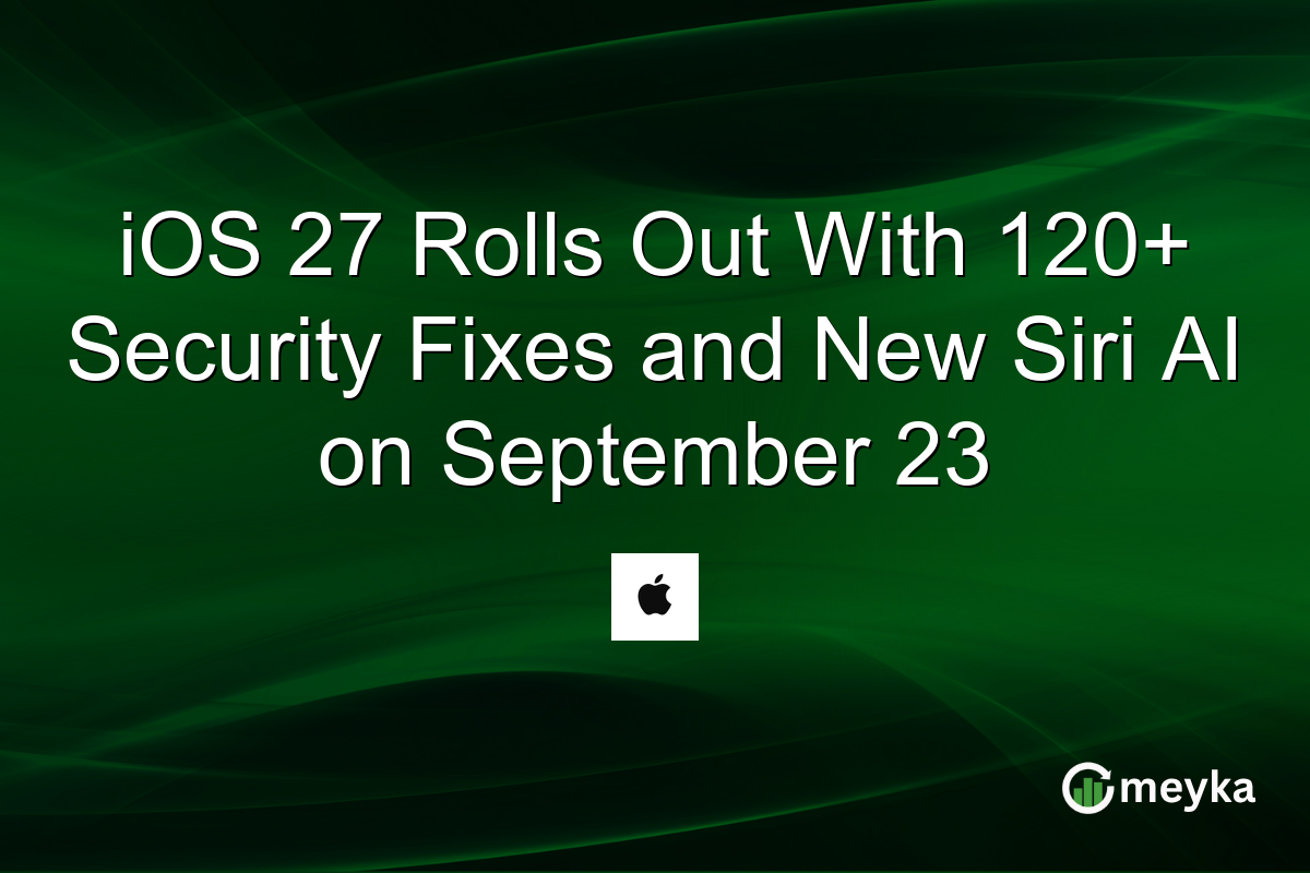 iOS 27 Rolls Out With 120+ Security Fixes and New Siri AI on September 23