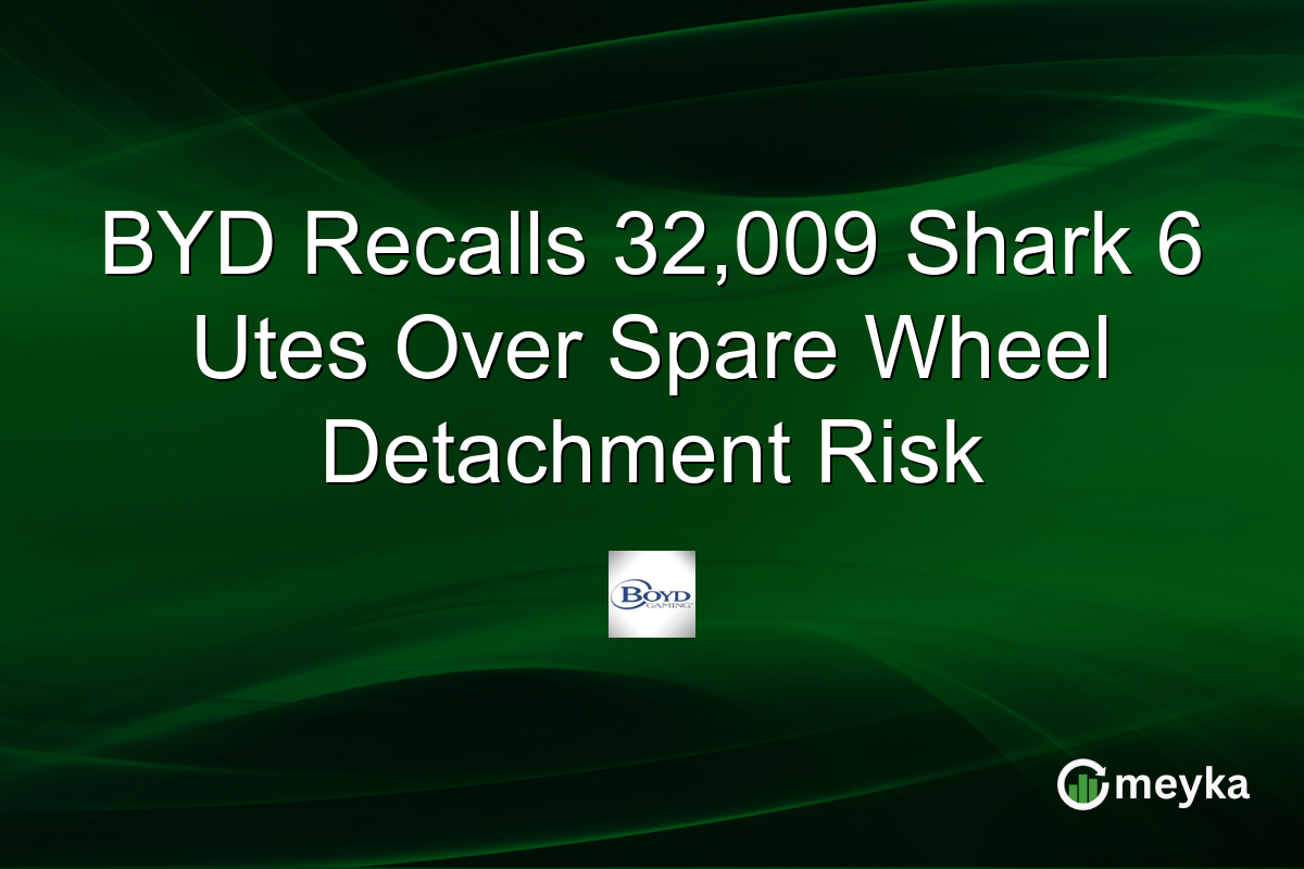 BYD Recalls 32,009 Shark 6 Utes Over Spare Wheel Detachment Risk