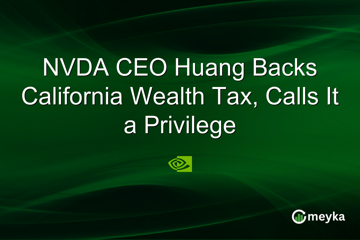 NVDA CEO Huang Backs California Wealth Tax, Calls It a Privilege