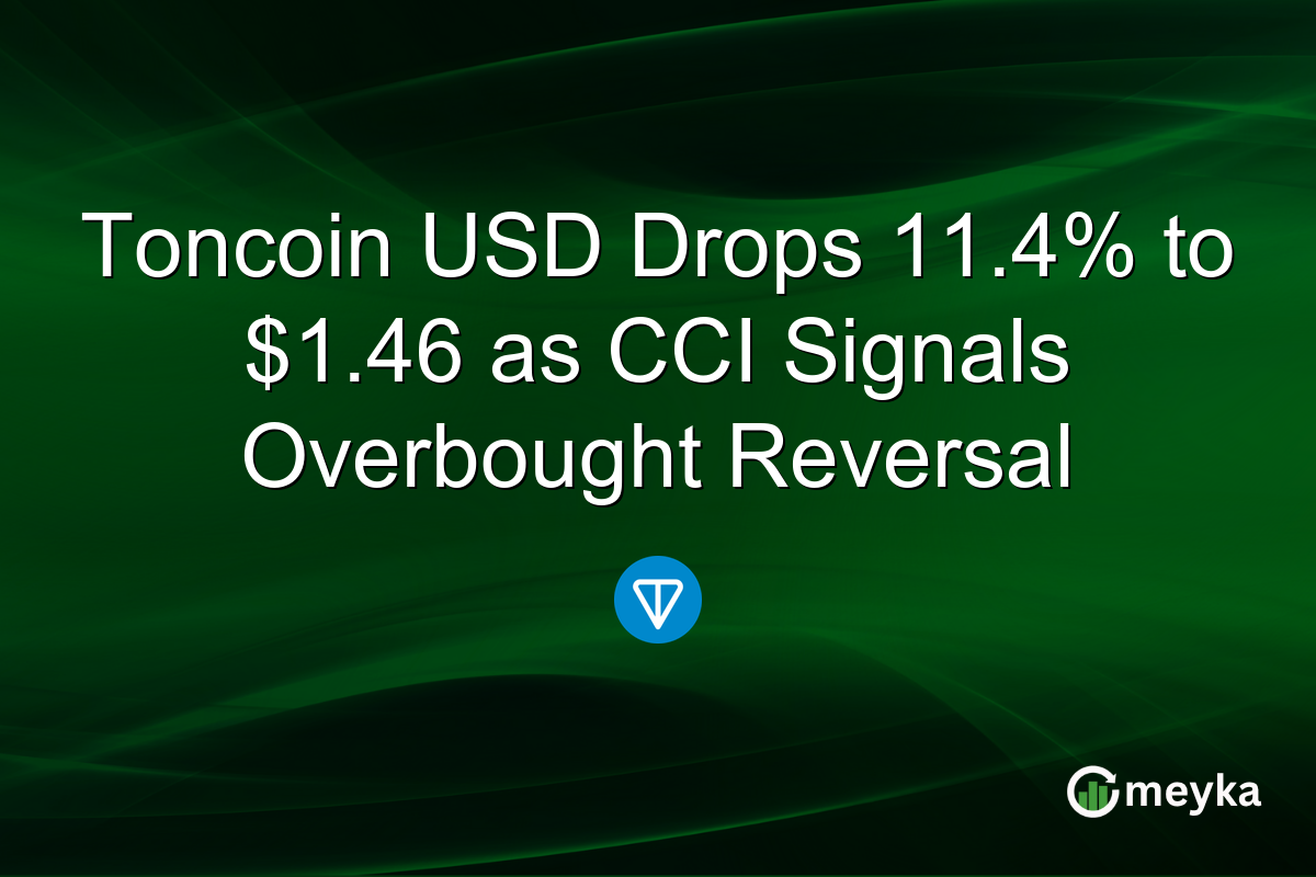 Toncoin USD Drops 11.4% to $1.46 as CCI Signals Overbought Reversal