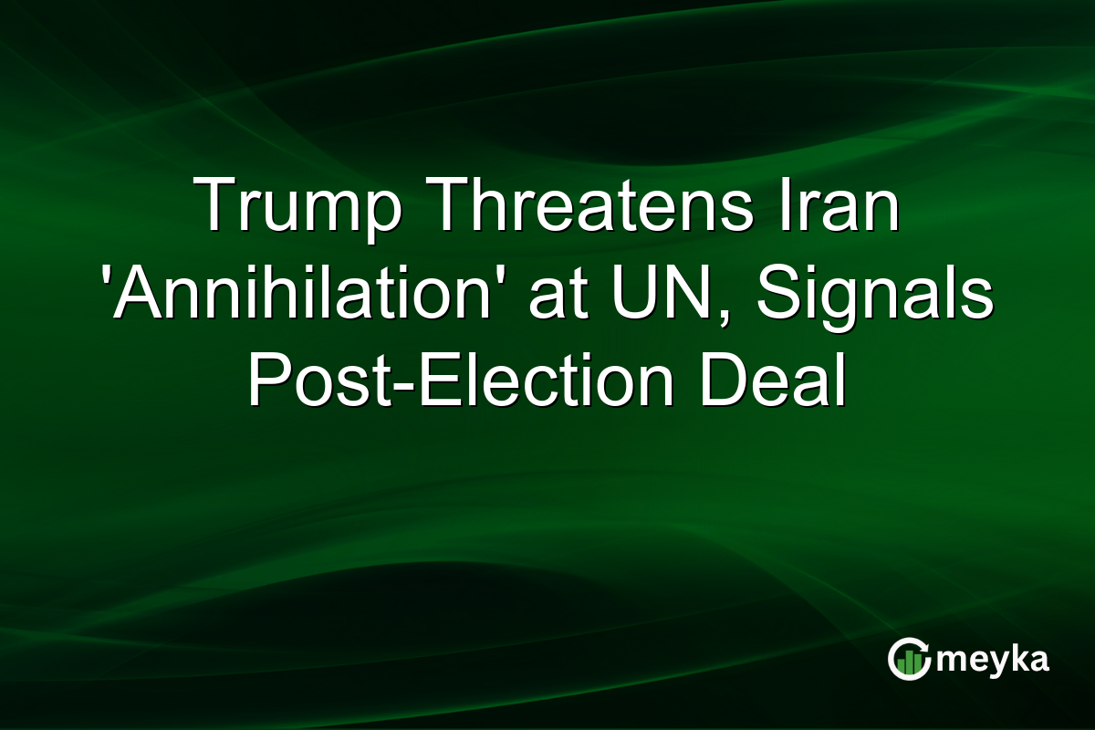 Trump Threatens Iran ‘Annihilation’ at UN, Signals Post-Election Deal