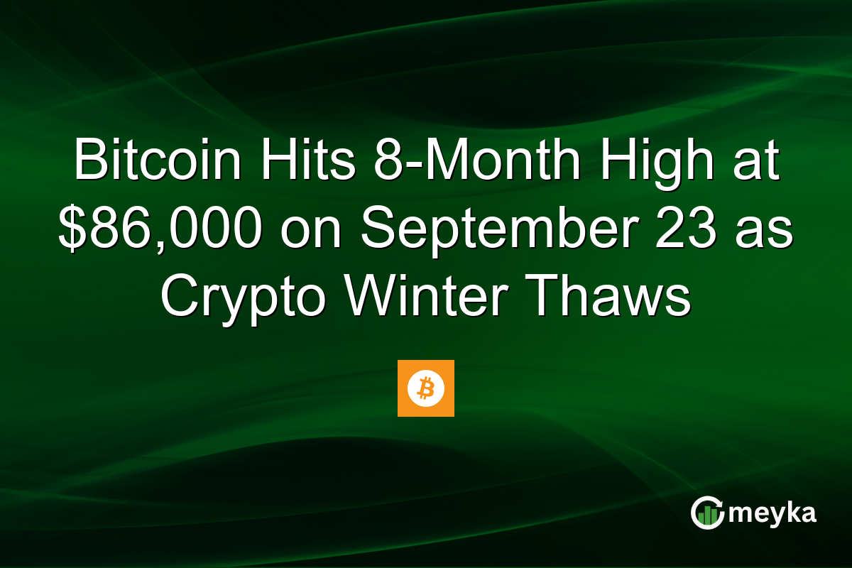 Bitcoin Hits 8-Month High at $86,000 on September 23 as Crypto Winter Thaws