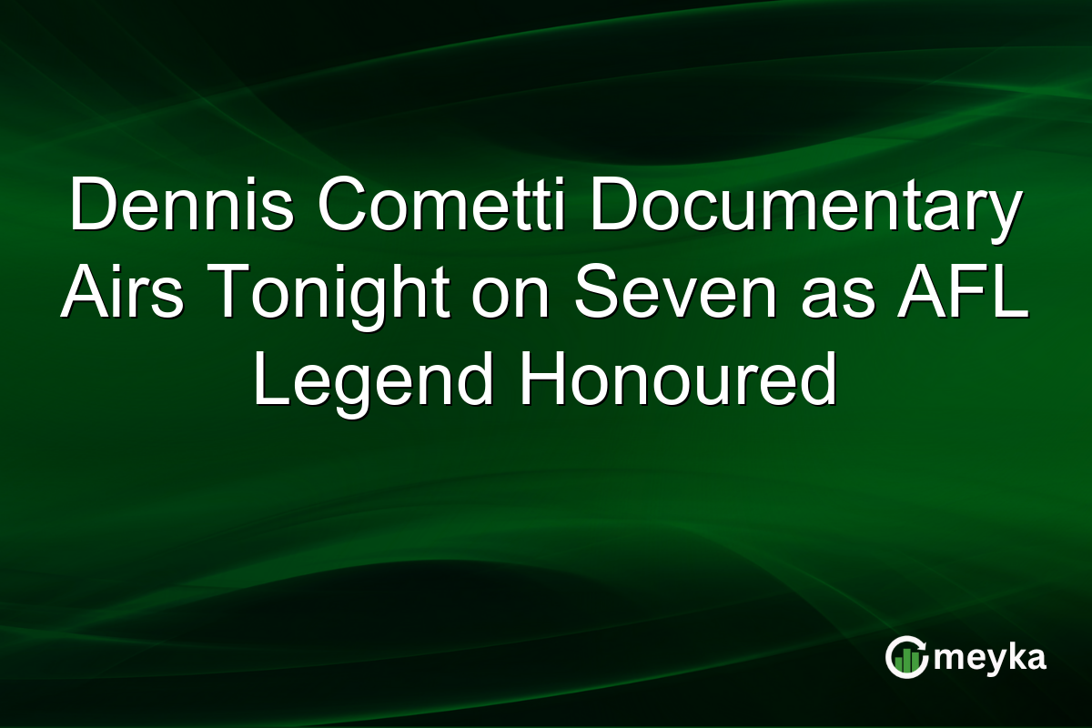 Dennis Cometti Documentary Airs Tonight on Seven as AFL Legend Honoured