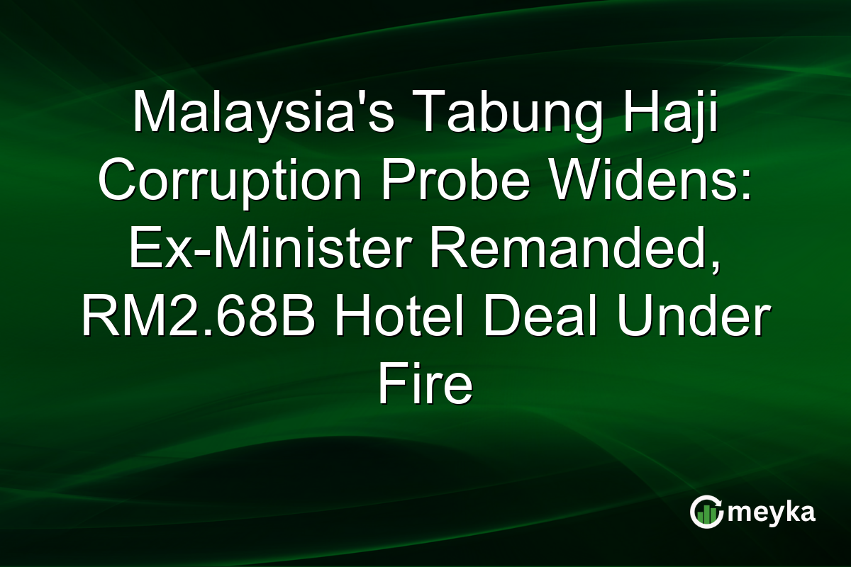 Malaysia’s Tabung Haji Corruption Probe Widens: Ex-Minister Remanded, RM2.68B Hotel Deal Under Fire