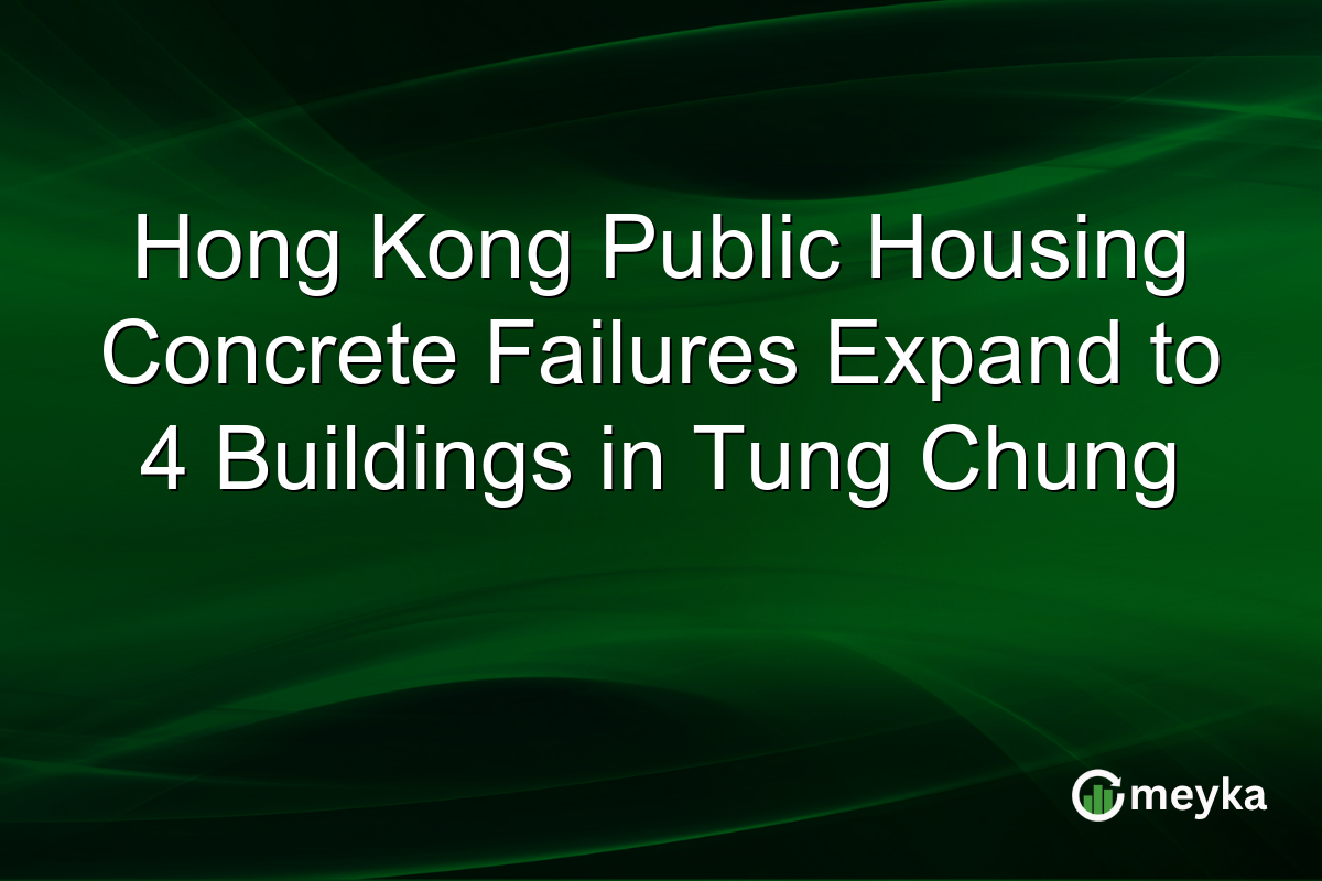 Hong Kong Public Housing Concrete Failures Expand to 4 Buildings in Tung Chung