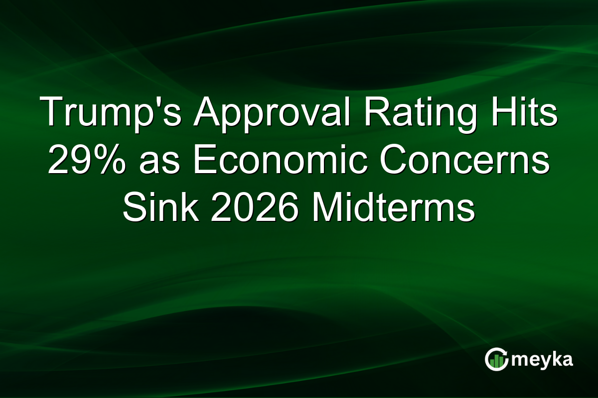Trump’s Approval Rating Hits 29% as Economic Concerns Sink 2026 Midterms