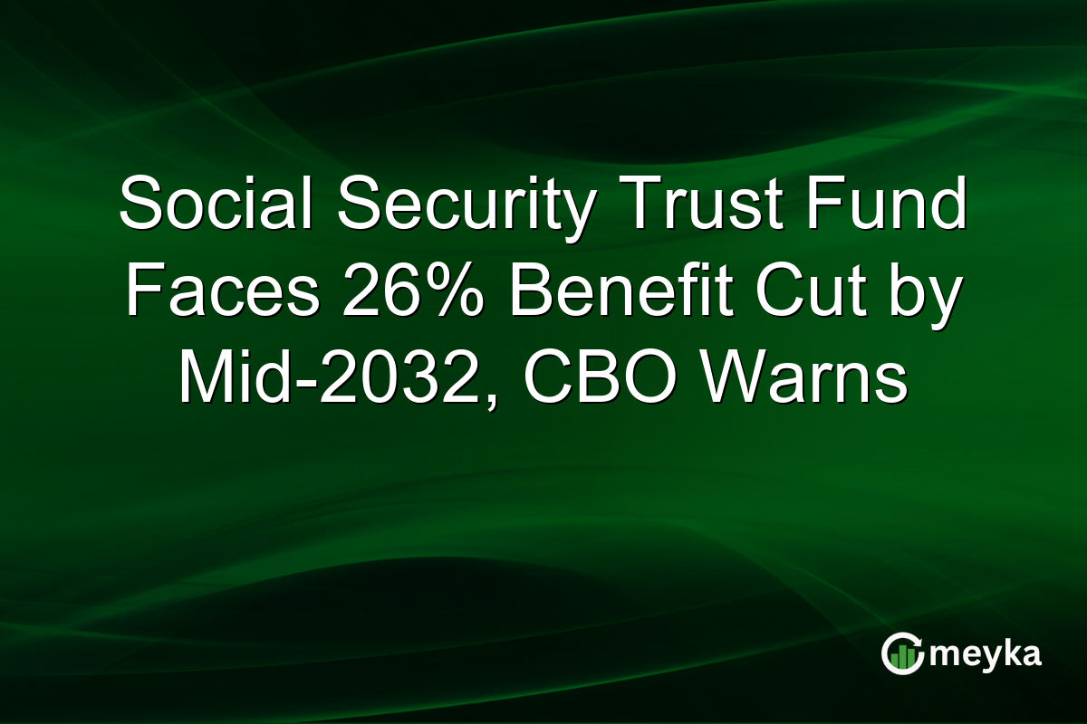 Social Security Trust Fund Faces 26% Benefit Cut by Mid-2032, CBO Warns