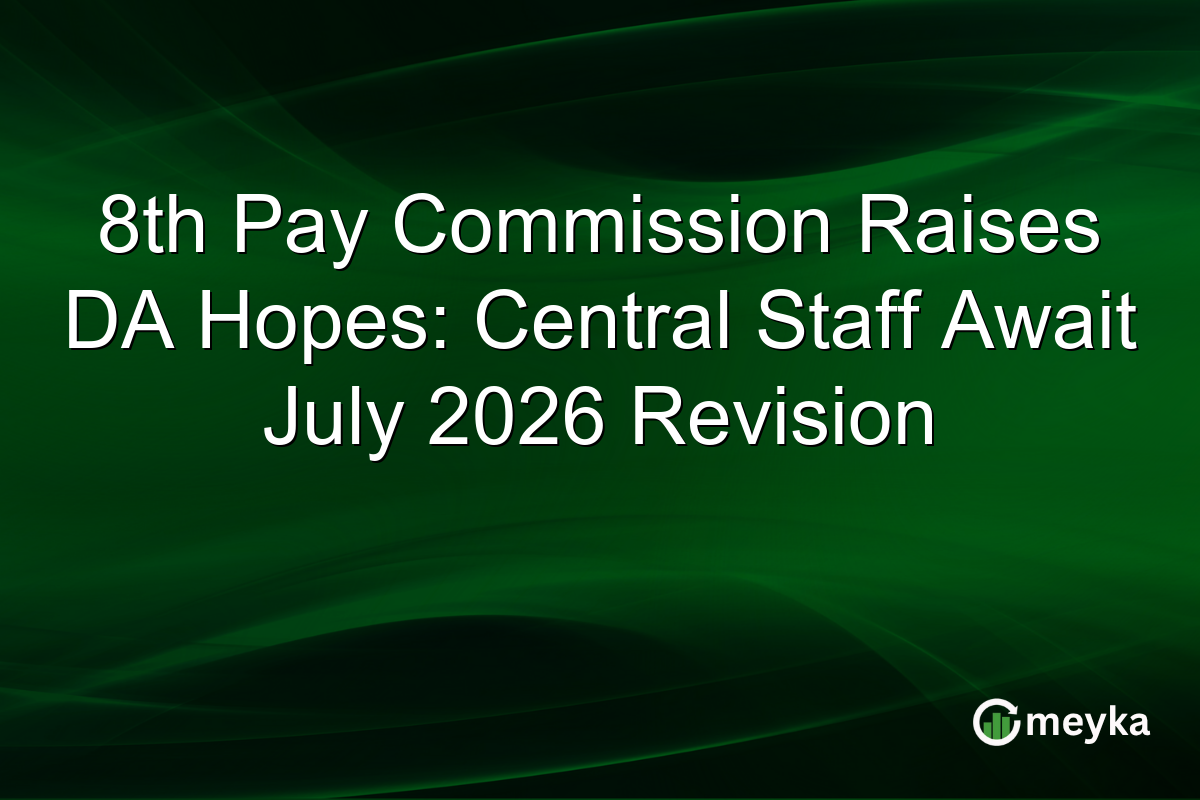 8th Pay Commission Raises DA Hopes: Central Staff Await July 2026 Revision