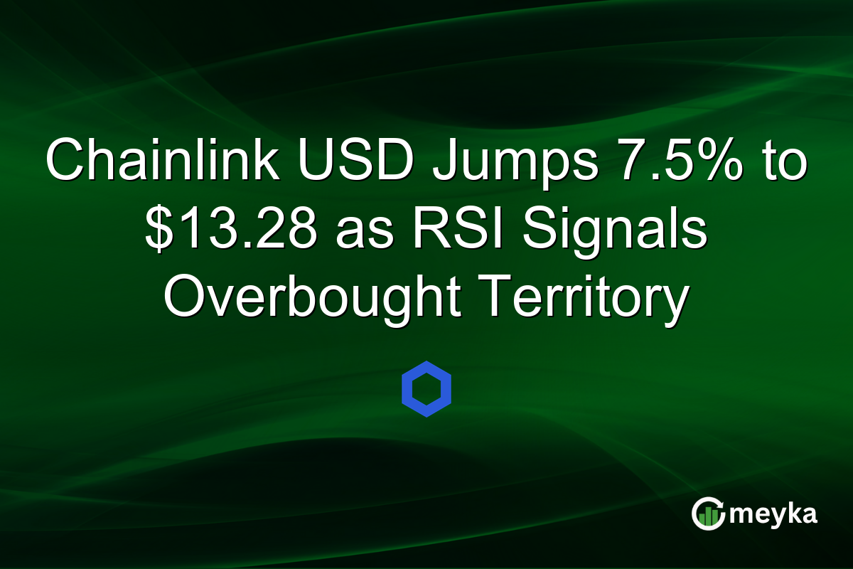 Chainlink USD Jumps 7.5% to $13.28 as RSI Signals Overbought Territory
