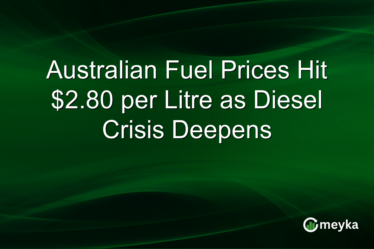 Australian Fuel Prices Hit $2.80 per Litre as Diesel Crisis Deepens