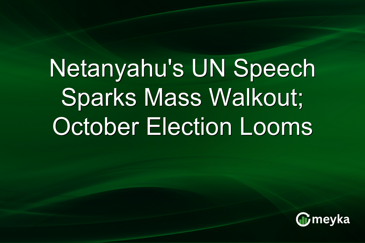 Netanyahu’s UN Speech Sparks Mass Walkout; October Election Looms