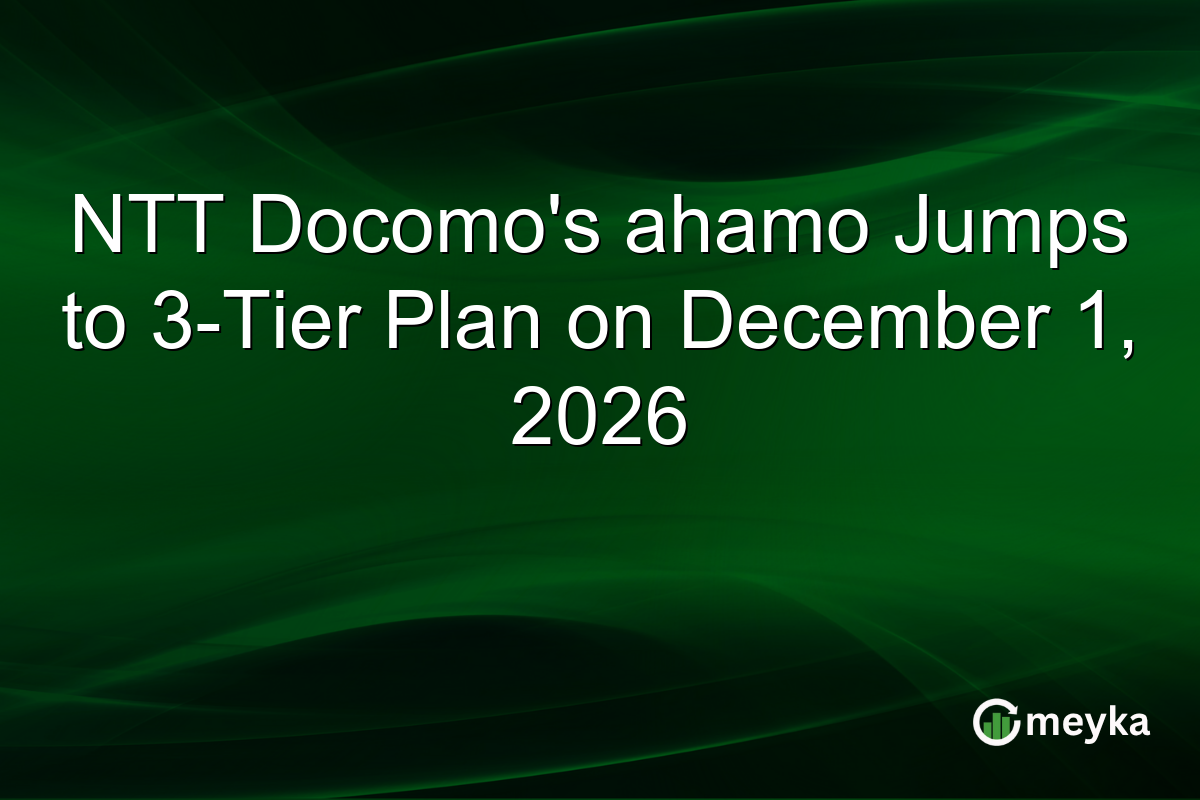 NTT Docomo’s ahamo Jumps to 3-Tier Plan on December 1, 2026