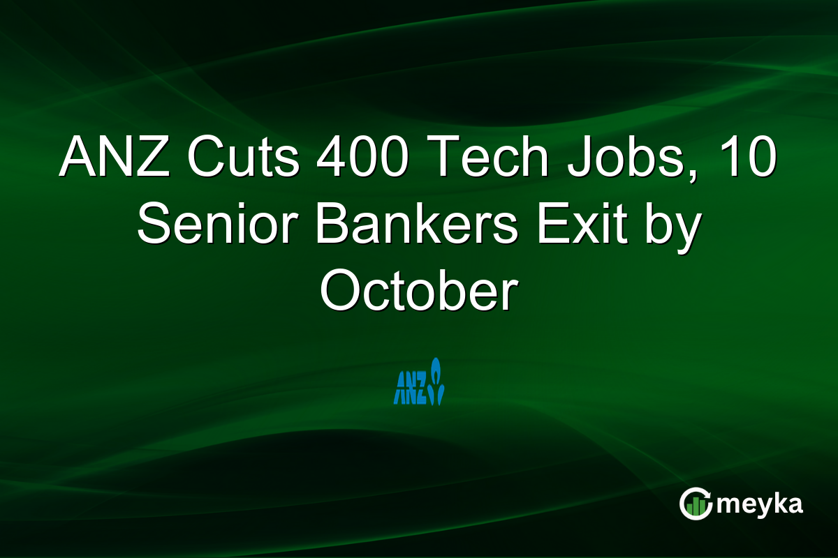 ANZ Cuts 400 Tech Jobs, 10 Senior Bankers Exit by October