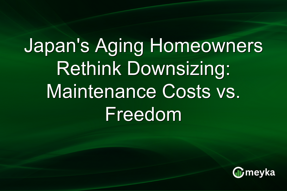 Japan’s Aging Homeowners Rethink Downsizing: Maintenance Costs vs. Freedom