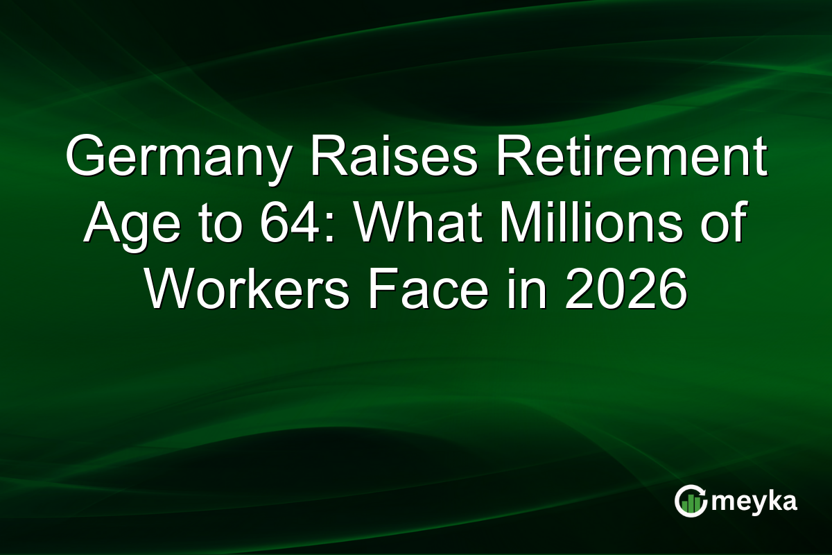 Germany Raises Retirement Age to 64: What Millions of Workers Face in 2026