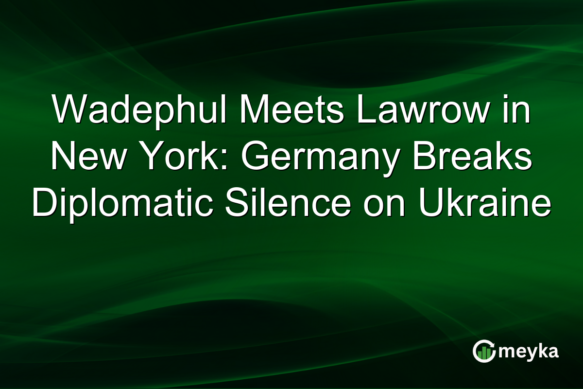 Wadephul Meets Lawrow in New York: Germany Breaks Diplomatic Silence on Ukraine